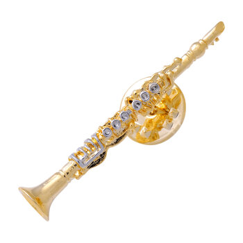 Anstecker Klarinette vergoldet