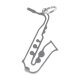 Schmuckanhänger aus Edelstahl Saxofon