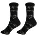 Musik-Socken schwarz mit Notenlinien