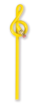 Bleistift Violinschlüssel / Notenschlüssel (gelb)