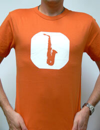 T-Shirt - Saxofon orange S