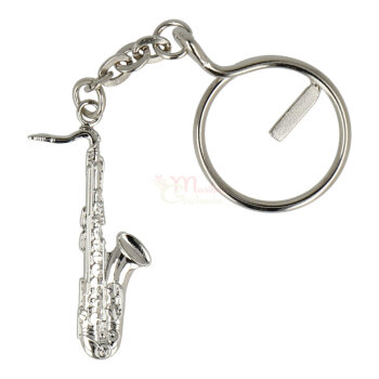 Schlüsselanhänger Saxofon (silber)