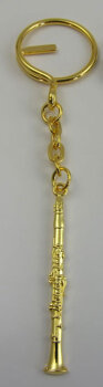 Schlüsselanhänger Klarinette (gold)