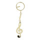 Schlüsselanhänger Violinschlüssel / Notenschlüssel (gold)