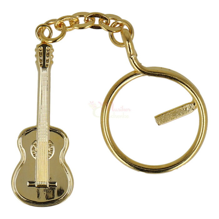 Schlüsselanhänger Gitarre (gold)