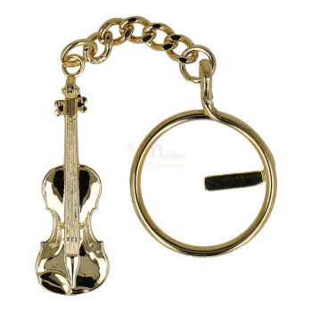 Schlüsselanhänger Geige (gold)