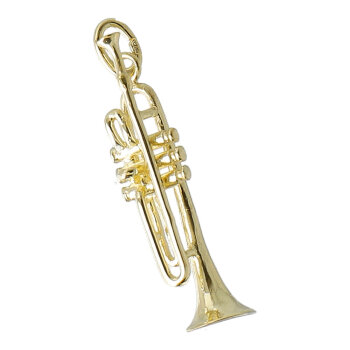 Anhänger Trompete (Silber vergoldet)