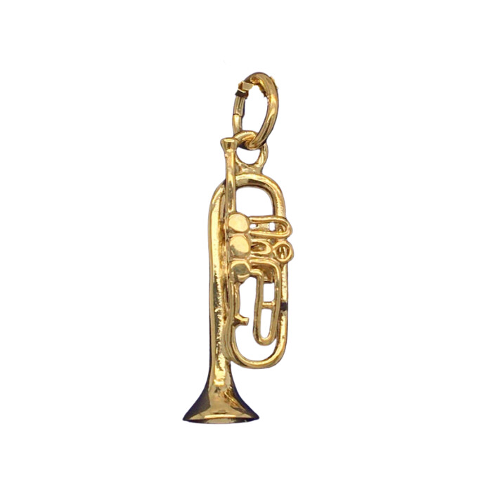Anhänger kleine Konzerttrompete (Silber vergoldet)