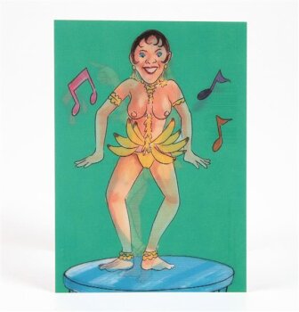 Postkarte Wackelbild "Tänzerin"