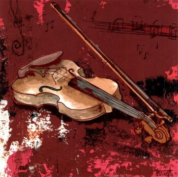 Postkarte Violine
