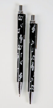 Kugelschreiber Notenmix mit Metalldrücker (10-Stück-Packung)