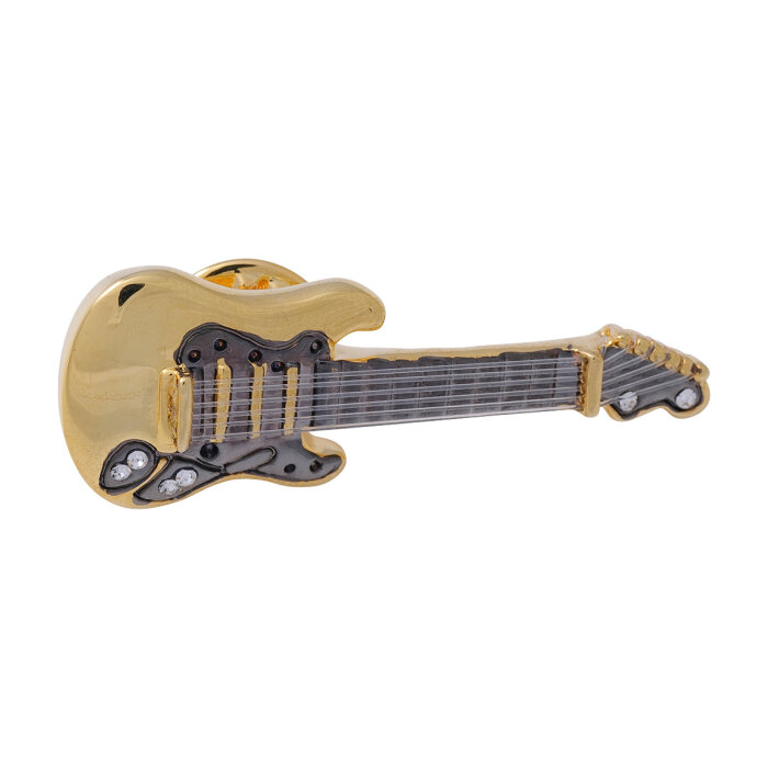 Pin Gitarre (vergoldet)