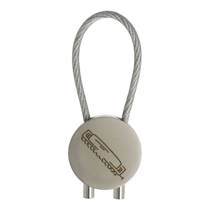 Schlüsselanhänger Mundharmonika aus Metall (rund)