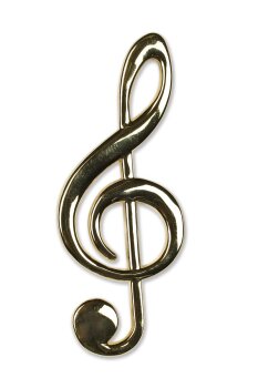Magnet Violinschlüssel / Notenschlüssel gold