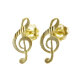 Ohrstecker Violinschlüssel / Notenschlüssel 333er Gold