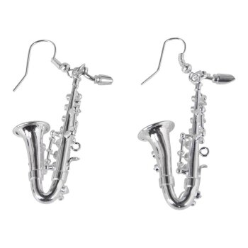 Ohrhänger Saxofon silber