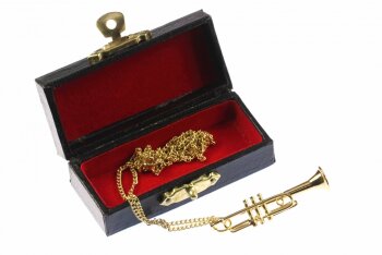 Kette Miniatur-Trompete gold