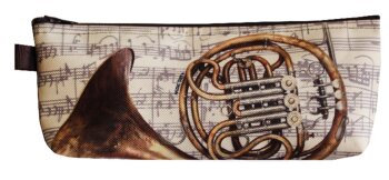 Stiftmäppchen Notenlinien mit Instrument Horn