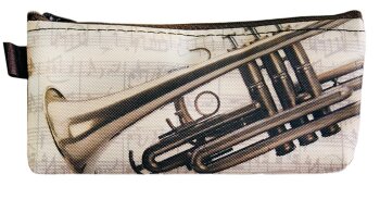Stiftmäppchen Notenlinien mit Instrument Trompete