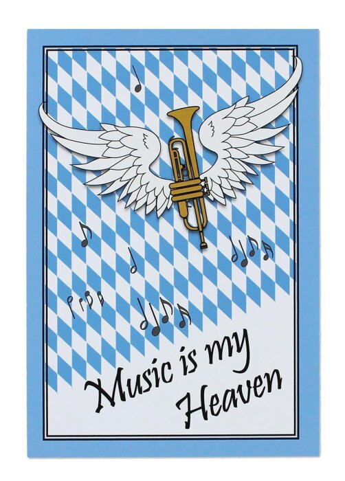 Postkarte "Music is my Heaven"