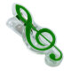 Notenklammer Violinschlüssel grün