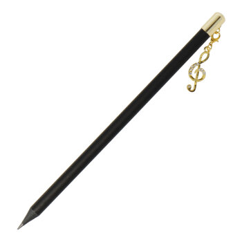 Bleistift schwarz mit goldenem Charm-Anhänger...