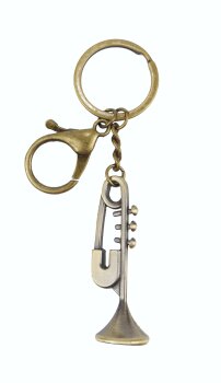 Schlüsselanhänger in Bronzeoptik Trompete