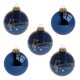 5er-Set Weihnachtskugeln Notenzeile Stille Nacht cobaltblau (3/2)