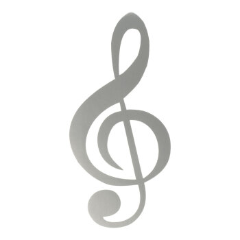 Aufkleber Violinschlüssel / Notenschlüssel wetterfest 15 cm