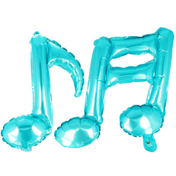 Luftballon Noten (2er-Set) hellblau