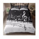 Bettwäsche Musik Klaviertastatur schwarz-weiß