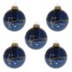 5er-Set Weihnachtskugeln Notenzeile Stille Nacht cobaltblau