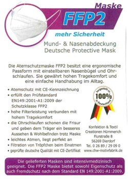 FFP2-Maske Musikmotive