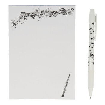 Schreibset mit A6-Block und Kugelschreiber Oboe