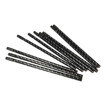 Bleistift Noten schwarz/glänzend (10-Stück-Packung) silber