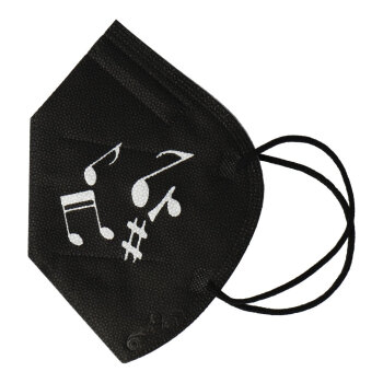 FFP2-Maske Notenmix schwarz mit weiß