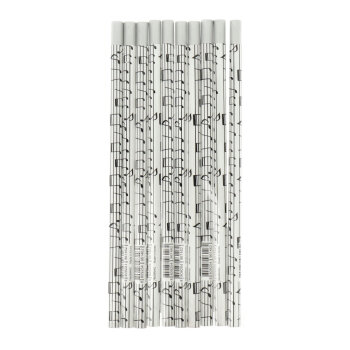 Magnetische Bleistifte Notenmotive (10-Stück-Packung) weiß