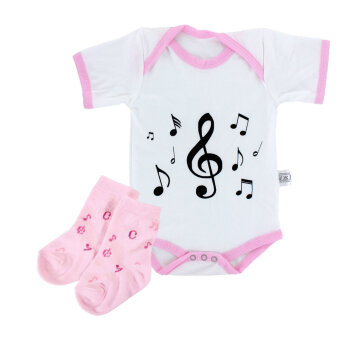 Geschenkset Musiker Baby rosa