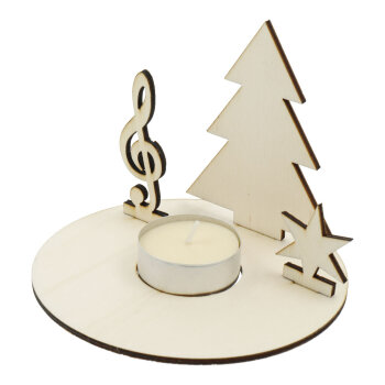 Teelichthalter Weihnachten personalisiert Violinschlüssel nein