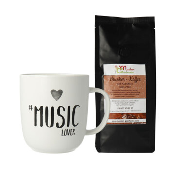 Tasse Music Lover mit Musiker-Kaffee gemahlen