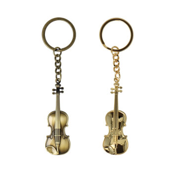 Schlüsselanhänger Geige aus Metall