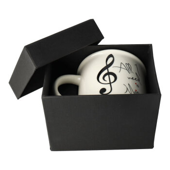 Tasse mit Geschenkbox All I need is Music weiß nur...