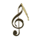 Anhänger Violinschlüssel / Notenschlüssel gold (B-Ware)